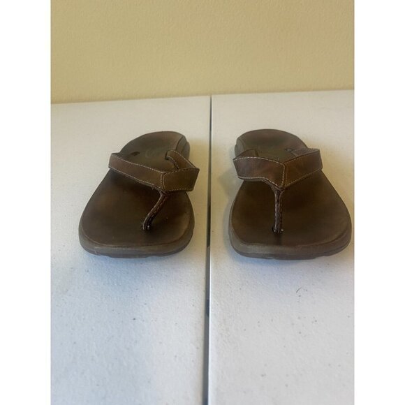 Chaco Sz 6 M Brown Flip Flop Leather Women Sandals - Picture 1 of 15